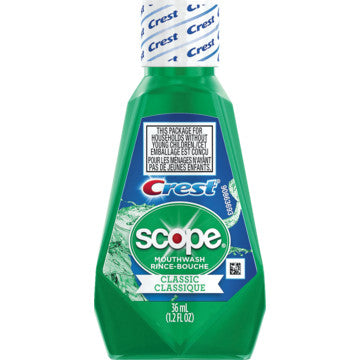 Crest Scope Classic Mouthwash, 1.5 oz., Original Mint Flavor 74679554