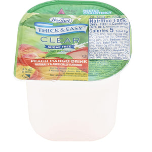 Thick and Easy Clear Thickened Peach Mango Drink, Sugar Free, Nectar Consistency, 4 Ounce, Case of 24 43496925