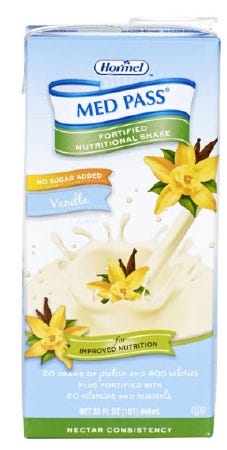 Hormel Med Pass Oral Supplement No Sugar Added Vanilla 32 oz. Carton Ready to Use, 1 Count 34008821