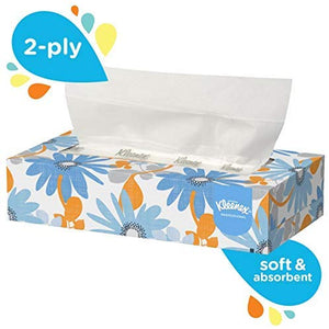 Kleenex Facial Tissue: 36 Count, White, 8.2" x 8.4", 2-Ply
