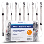 RightCare Lanyard for Face Mask, Universal, Gray, 10 Pack 50356907