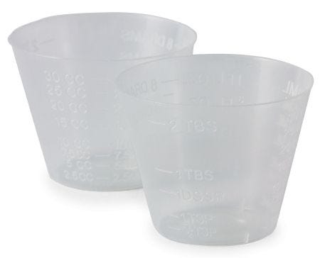McKesson Graduated Medicine Cup 1 oz. Translucent Plastic Disposable Box of 100