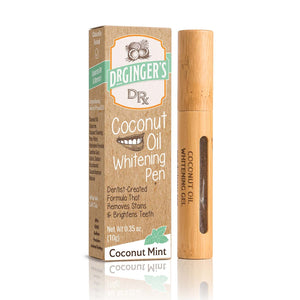 Dr. Ginger's Coconut Oil Tooth Whitening Pen, Rapid Brightening Power, Effective Stain Remover, Reduces Tooth and Gum Sensitivity, Enamel Safe, 25+ Uses, Coconut Mint Flavored, 0.35oz Pen (Pack of 1) 33752518