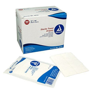 Medline Sterile Disposable Patient Drapes 18 Inch x 26 Inch Case of 300