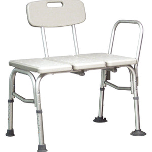 Lumex Bath Transfer Bench Maxi-Drain 22.25 Inch 350 lbs. Side Arm, 1 Count