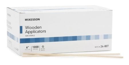 McKesson Applicator Stick Without Tip Wood Shaft 6 Inch NonSterile Box of 1000