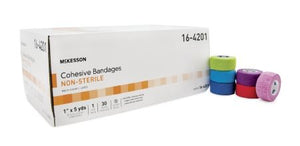 Cohesive Bandage McKesson 16-4201 1 Inch X 5 Yard Standard Compression Self-adherent Closure. Pack of 1
