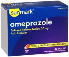Sunmark Antacid, 20 mg Strength Tablet, Box of 42