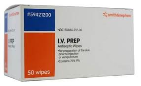 Smith & Nephew I.V Prep Antiseptic Wipes: 50 Count 60516014
