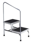 Mckesson Step Stool: 1 Count, Black Powder Coated Steel, 16