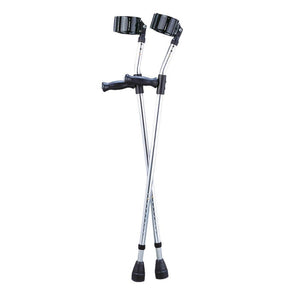 Medline Guardian Aluminum Adult Forearm Crutches, Fits Users 5'-6'2" Tall, 1 Pair