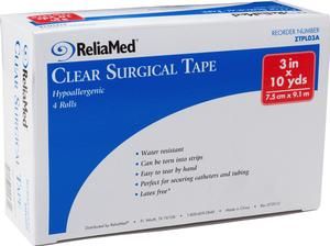 ReliaMed ZTPL03A Clear Surgical Tape 1 Roll 53251233