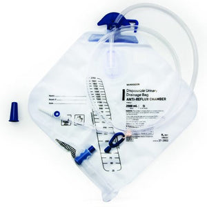 McKesson Urinary Drain Bag Anti-Reflux Valve 2000 mL Vinyl, Case of 20