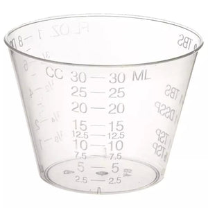 Solo Graduated Medicine Cup, 1 oz. Clear Plastic, Disposable, Sleeve of 200 61418900