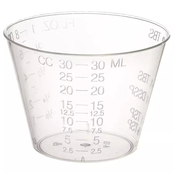 Solo Graduated Medicine Cup, 1 oz. Clear Plastic, Disposable, Sleeve of 200 61418900