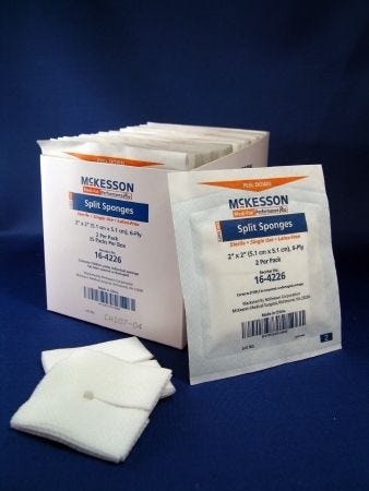McKesson 16-4226 I.V. / Drain Split Dressing, Pack of 2 21939230