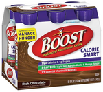 Boost 12188057 Calorie Smart Rich Chocolate 8 oz. Bottle Ready to Use. Case of 24