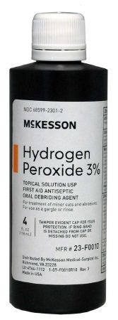 McKesson 23-F0010 Hydrogen Peroxide, 1 Each