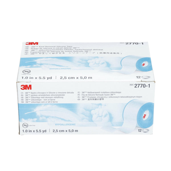 3M Medical Tape 3M 2770-1 Kind Removal Skin Friendly Silicone 1 Inch X 5-1/2 Yard Blue NonSterile. Box of 12.