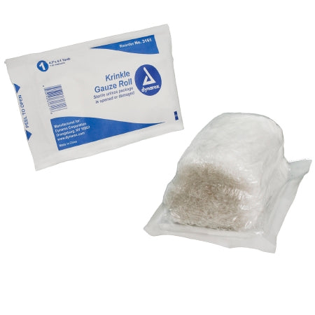 Dynarex Krinkle Gauze Roll, Soft, Sterile 4 1/2
