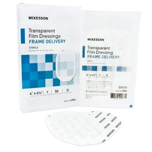 McKesson 4986 Transparent Film Dressing Box of 50