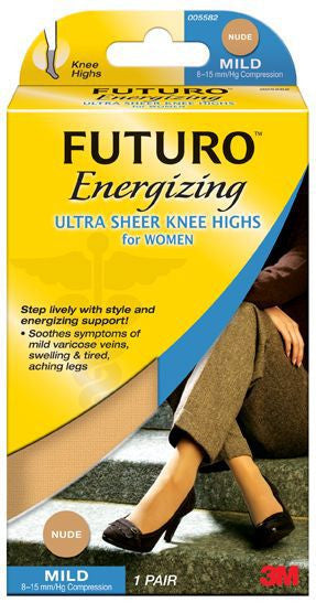 Futuro 71015NEN Ultra Sheer Knee Highs for Women, 1 Pair