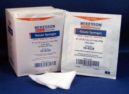 McKesson 16-42046 I.V. / Drain Split Dressing, Case of 600