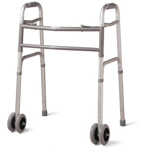 Medline Bariatric Folding Walker with 5" Wheels 28937569