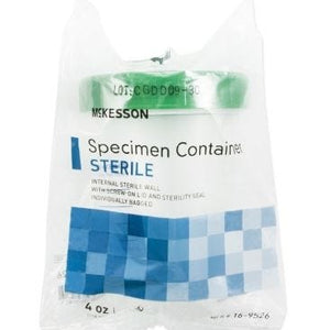 McKesson Specimen Container Polypropylene Screw Cap 4 Oz. Sterile, Case of 100