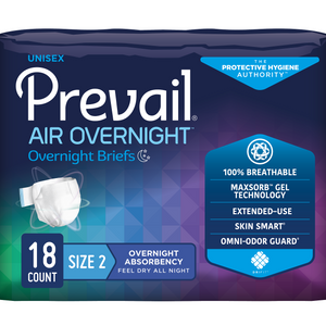 Prevail Air Overnight Briefs, Overnight Absorbency, Breathable, Refastenable Tabs 33874230 20740393