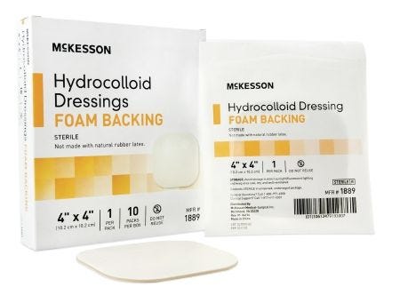 McKesson 1889 Hydrocolloid Dressing Box of 10