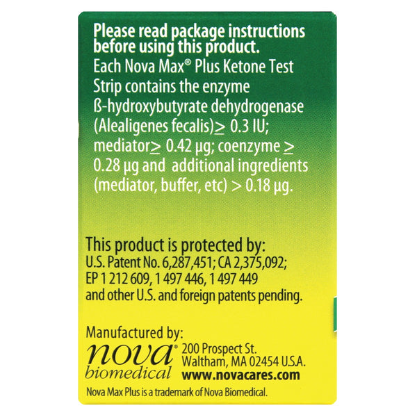 Nova Max Plus Ketone Test Strips