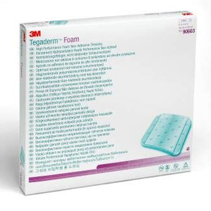 3M Tegaderm 90602 Foam Dressing 4 X 8 Inch Rectangle Non-Adhesive without Border Sterile. Box of 5 58499797