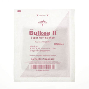 Medline Bulkee Super Fluff Sponge Sterile 6" X 6.75" -Box of 40