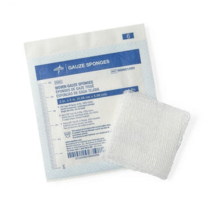 Medline Woven Sterile Gauze Sponges 2 x 2 Inch 8-Ply Case of 3000