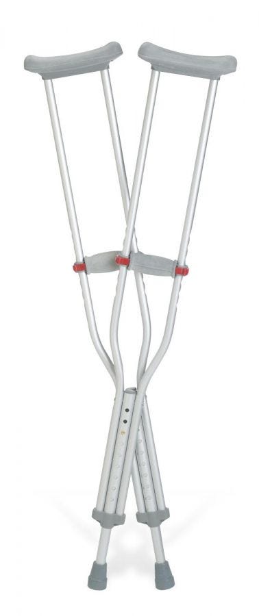 RedDot Aluminum Crutches -Case of 8