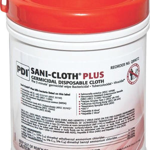 Sani-Cloth Plus Surface Disinfectant Cleaner Premoistened Wipe 160 Count Canister Case of 12