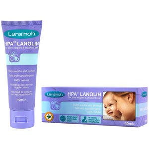 HPA Lanolin Nipple Cream, 40 g Tube, 2 Pack