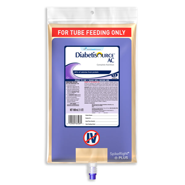 DIABETISOURCE 36508100 Tube Feeding Formula. Case of 6 11514715