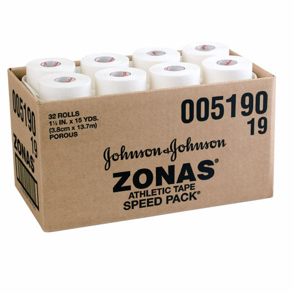 ZONAS 005190 Porous Athletic Tape Speed Pack. Case of 32