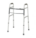 Medline Two-Button Folding Walkers without Wheels, 1 Count 63854592