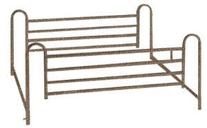 Drive Medical Deluxe Full Length Hospital Bed Side Rails, Brown Vein