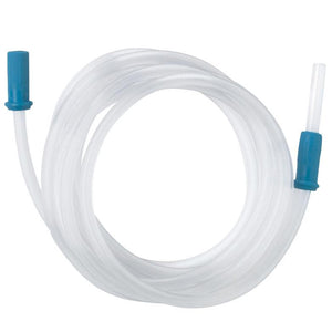 Universal Suction Tubing with Scalloped Connectors, 1/4" X 10', Case of 50